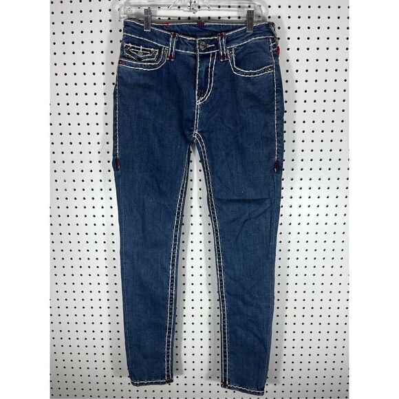 True Religion outlined stitching skinny jeans size 29 - Picture 1 of 15
